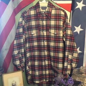 PENDLETON WOOL LONG SLEEVE BUTTON UP SHIRT M